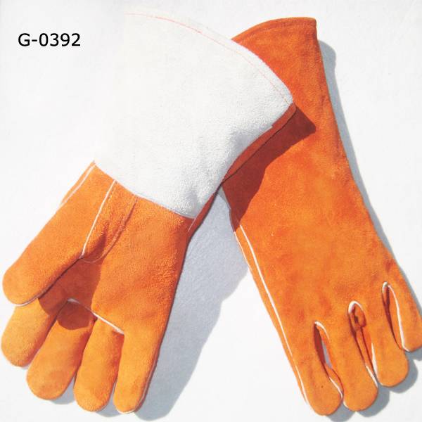G-0328橙红直指加托电焊手套